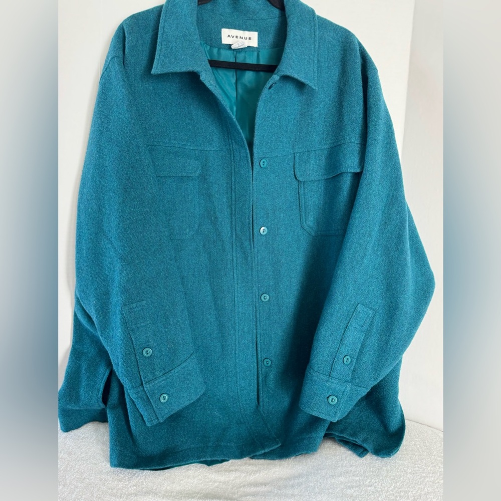 Avenue Teal Utility Jacket